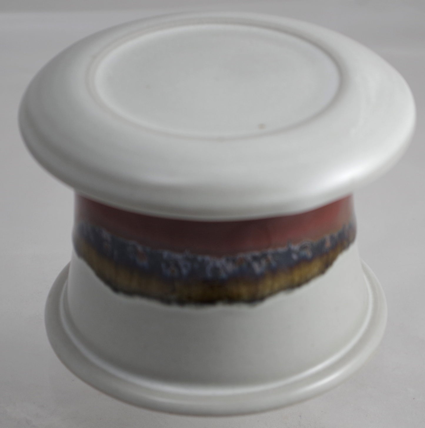 White Satin--French butter dish sometimes called a french butter keeper, french butter crock