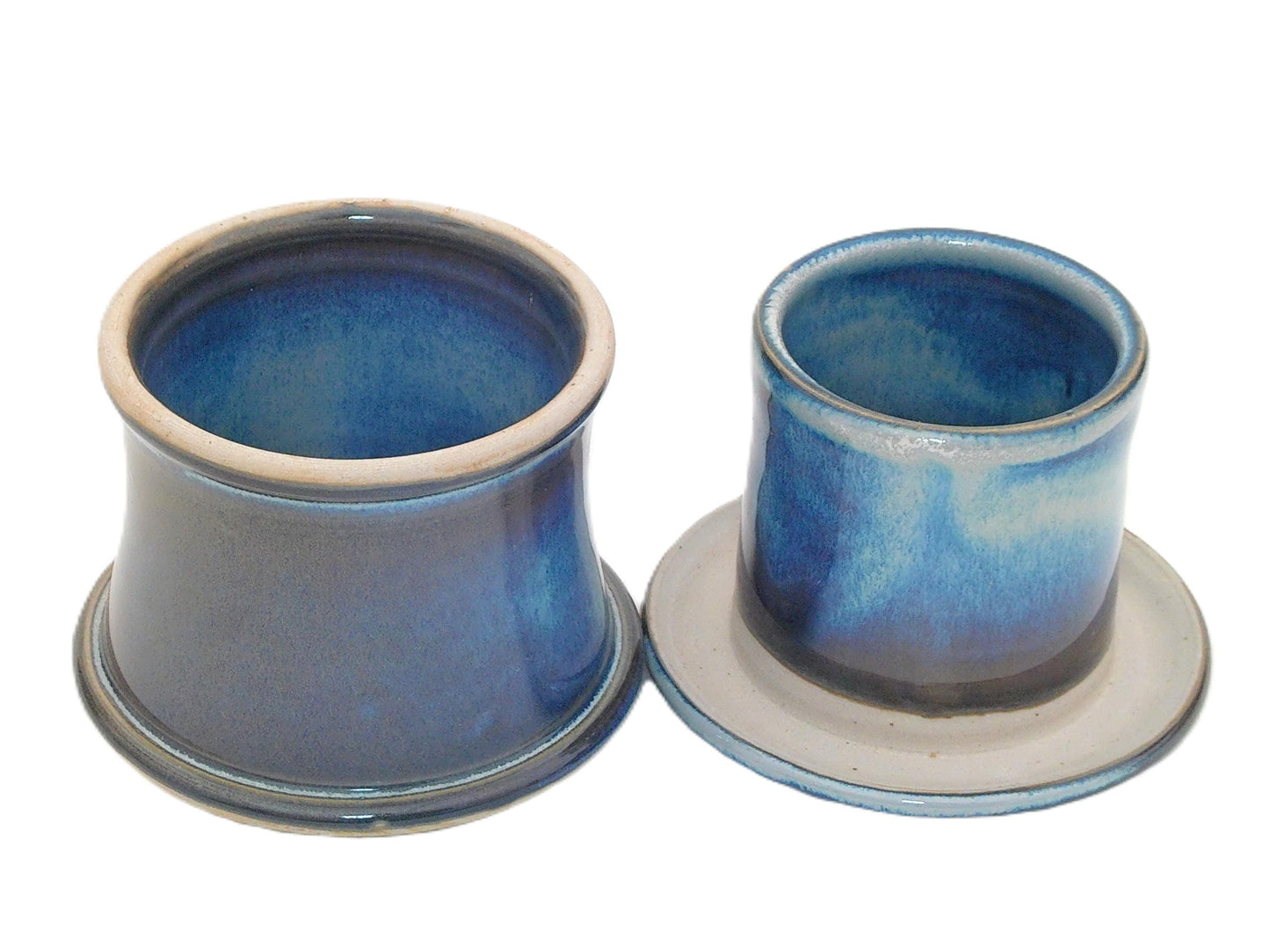 Blue Moon Butter-French butter dish sometimes called a french butter keeper, french butter crock