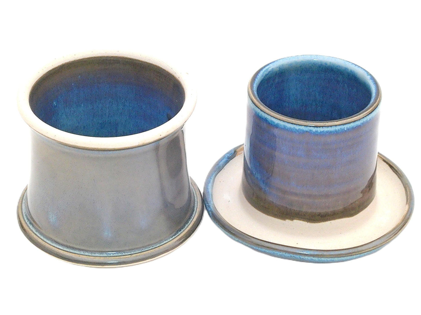 Blue Moon Beurre-French butter dish sometimes called a french butter keeper, french butter crock
