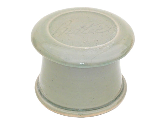 Celedon Butter--French butter dish sometimes called a french butter keeper, french butter crock