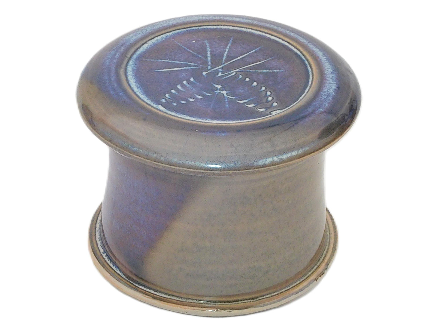 Moonlight Pine Cone--French butter dish sometimes called a french butter keeper, french butter crock